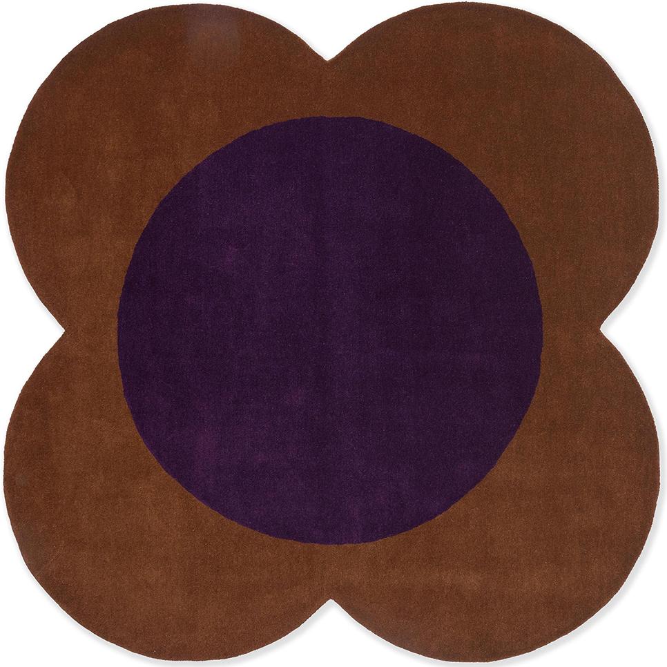 Dywan Flower Spot Chestnut / Viol 158401 | Rozmiar: Ø 200 cm