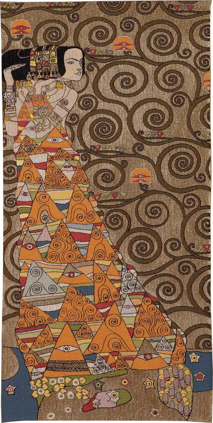 Gobelin The Lady from Klimt Orange (lewa) | Rozmiar: 75 x 150 cm