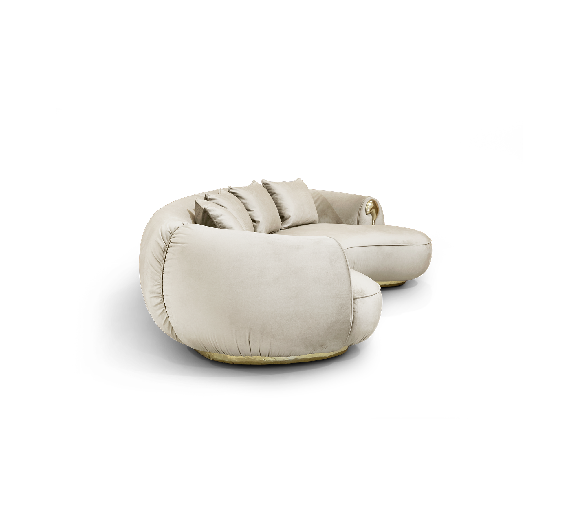 Kremowa zakrzywiona sofa Solara