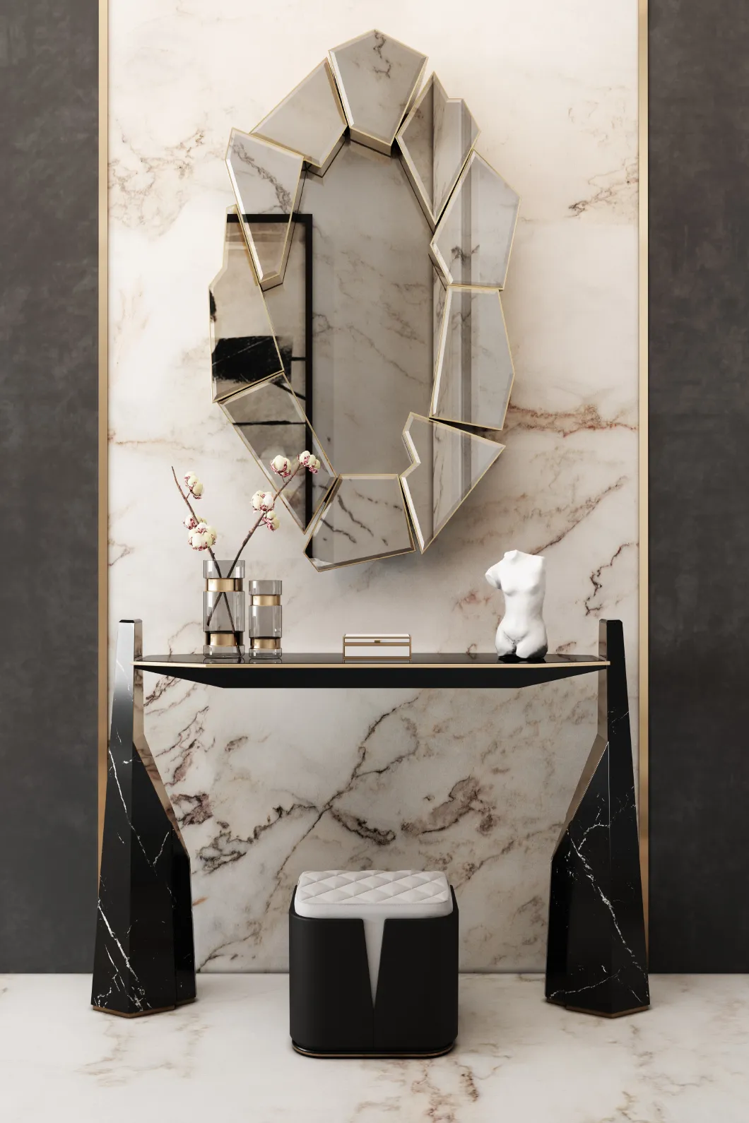 Lustro Shatter srebrne