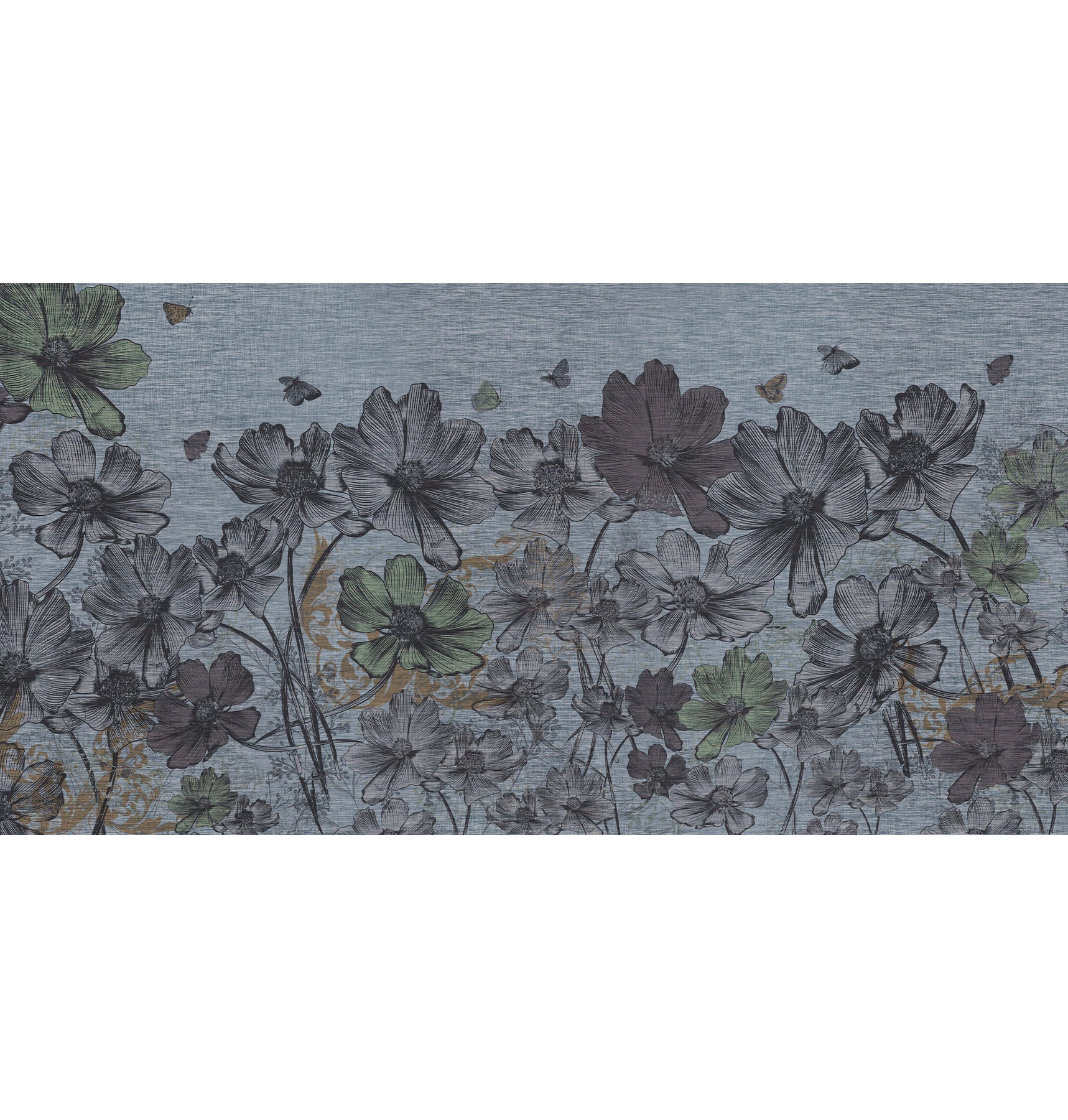 Tapeta Jeans Flowers