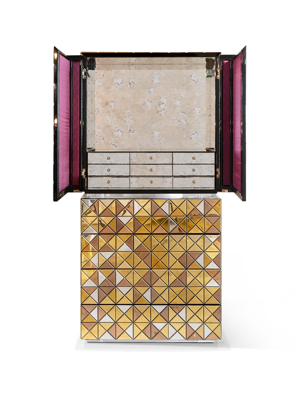 Złota szafka Mosaic II