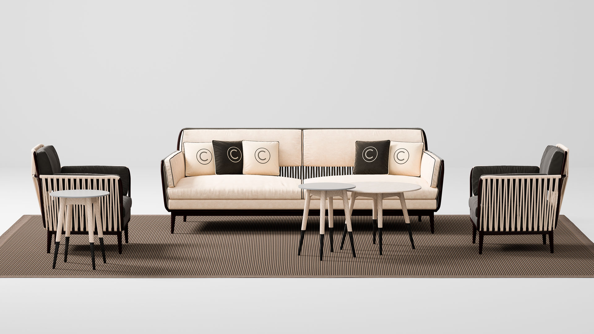 Beżowa sofa