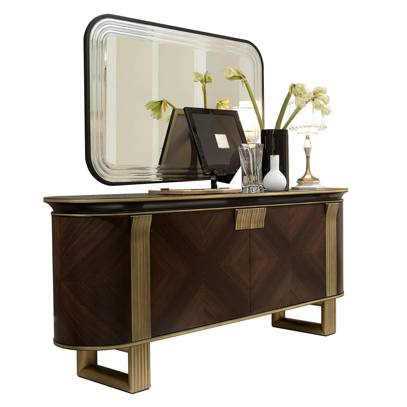 Włoski kredens Rosewood | Konfiguracja: Z lustrem