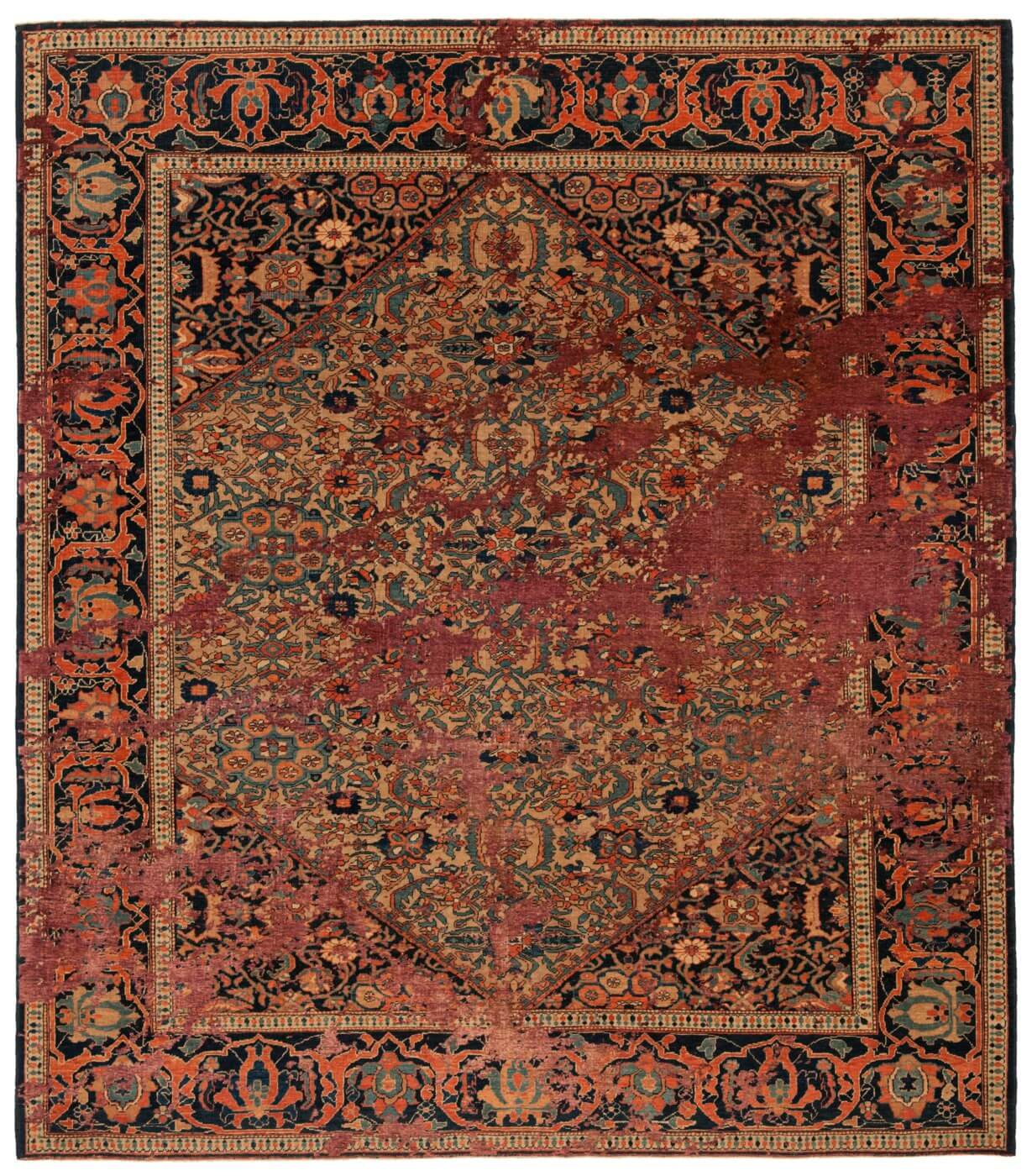 Dywan Serapi Queensbury Sky Brownish Red Silk | Rozmiar: 200 x 300 cm
