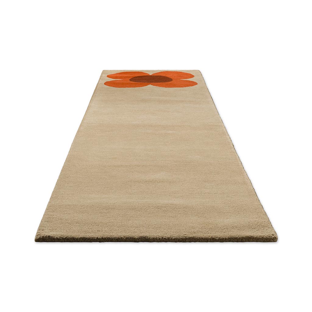 Dywan Flower Placement Pumpkin/Ecru | Rozmiar: 67 × 230 cm