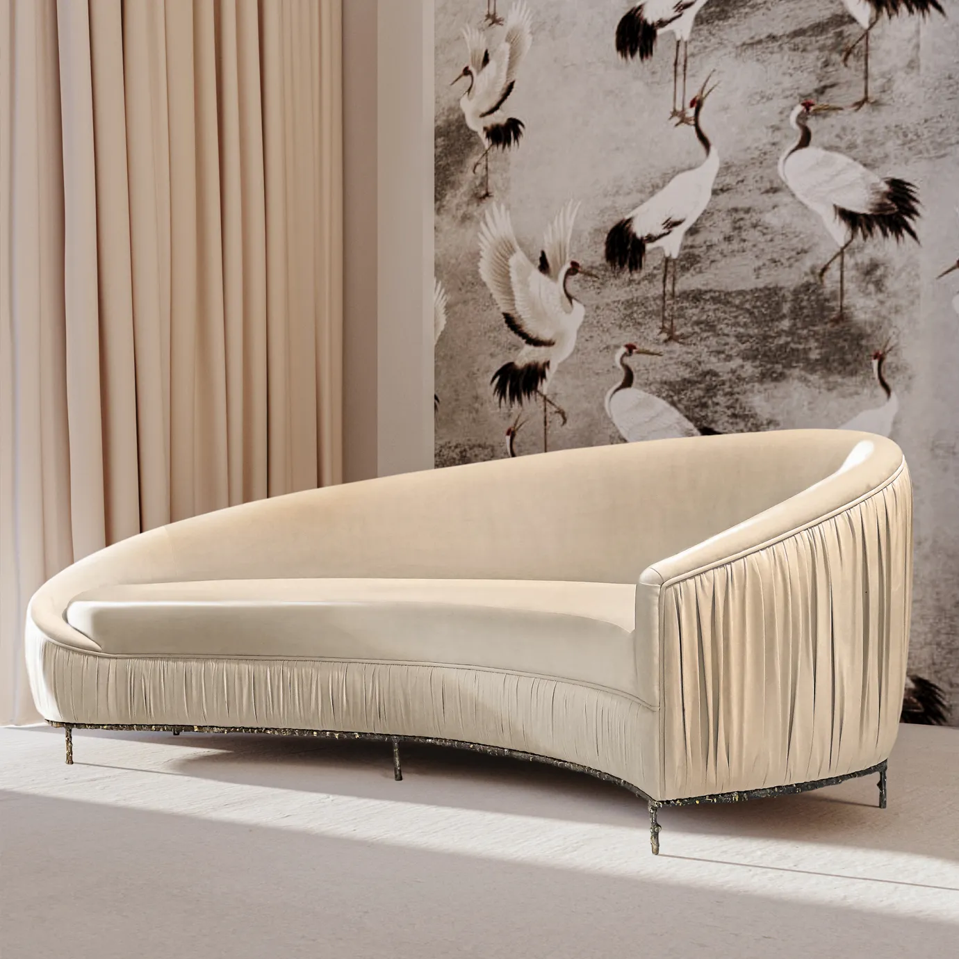 Sofa Vamp z metalową podstawą