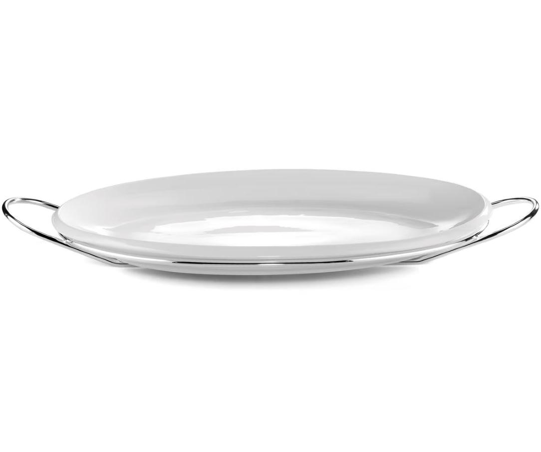 Posrebrzana owalna taca Grand Gourmet | Wymiary: 39 × 65 Posrebrzana owalna taca Grand Gourmet | Wymiary: 39 × 65