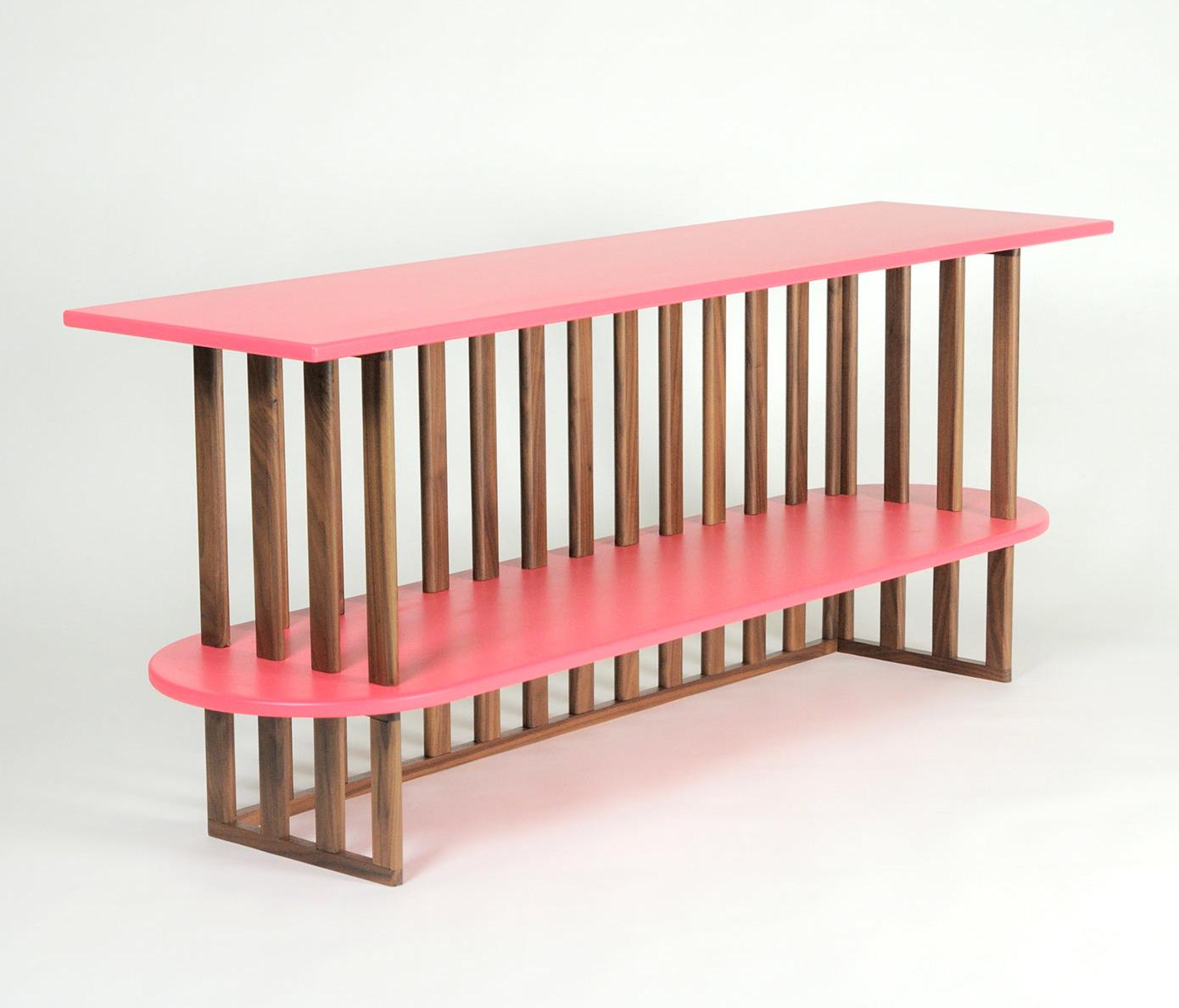 Różowa Dwupoziomowa Konsola