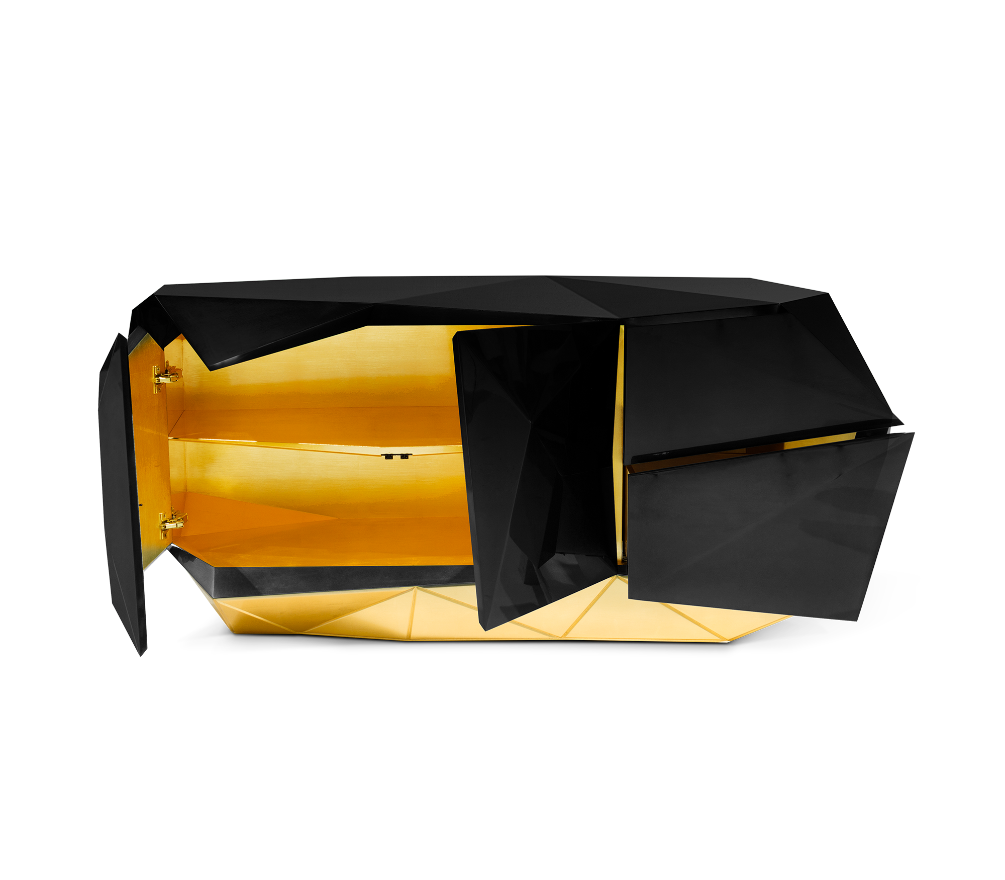 Czarny kredens Prism 3