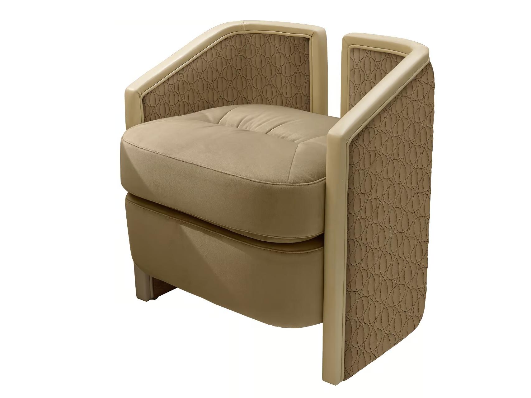 Puf ze skóry i tkaniny