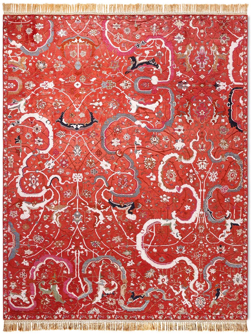 Dywan Tabriz Reverse Original on Red