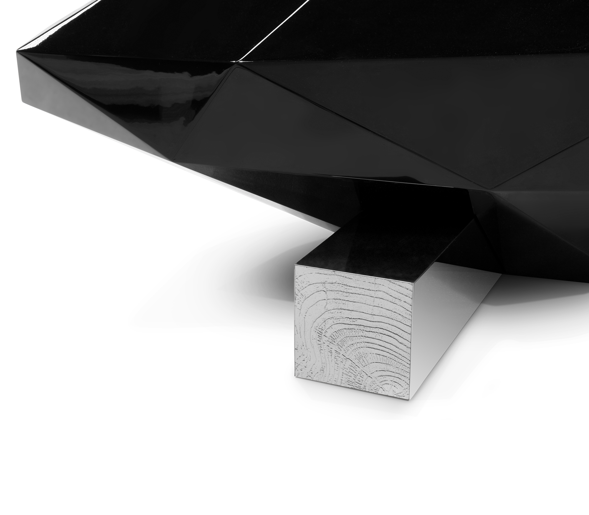 Czarny stolik kawowy Prism