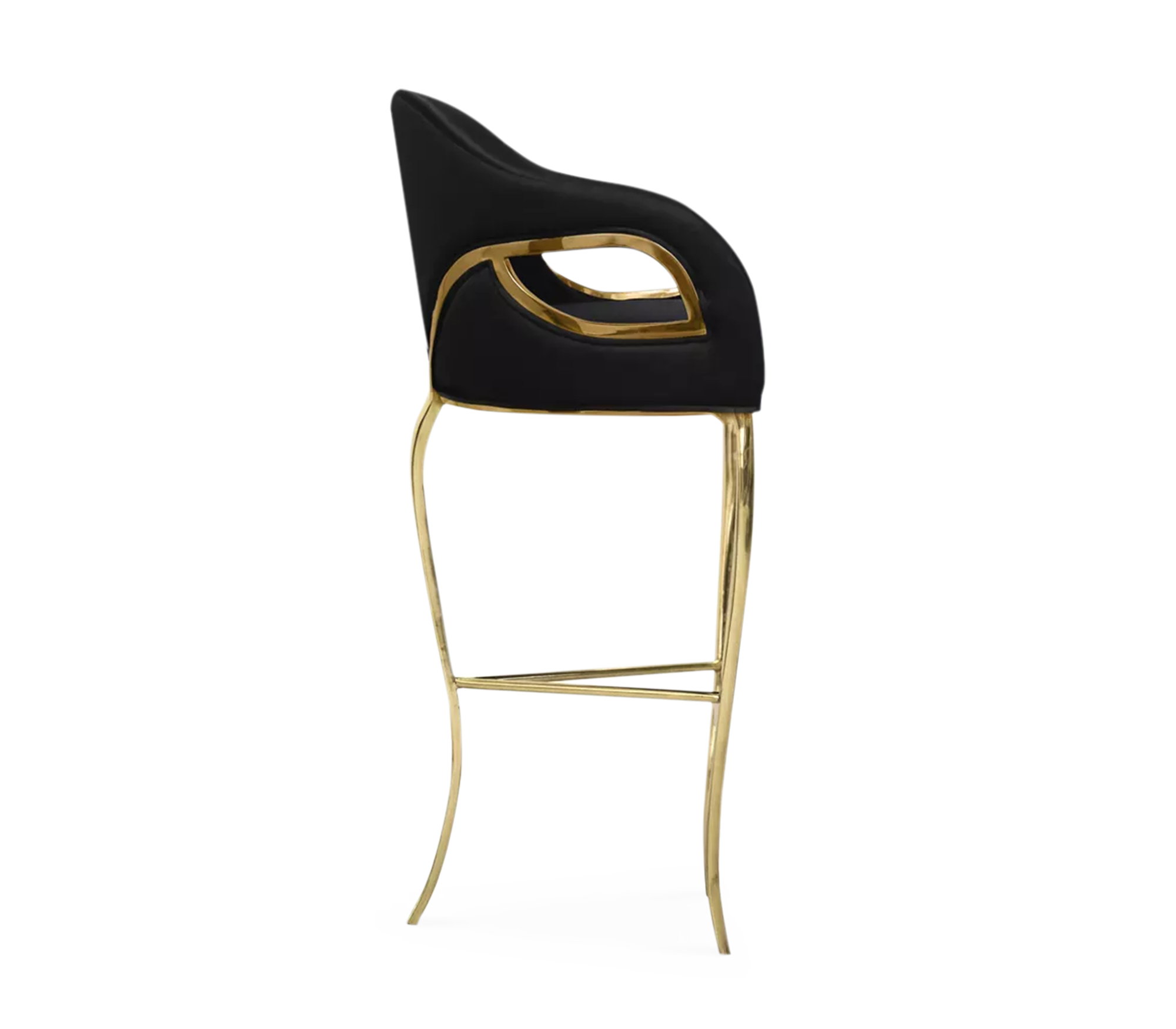 Stołek barowy Chandra z wysokim oparciem