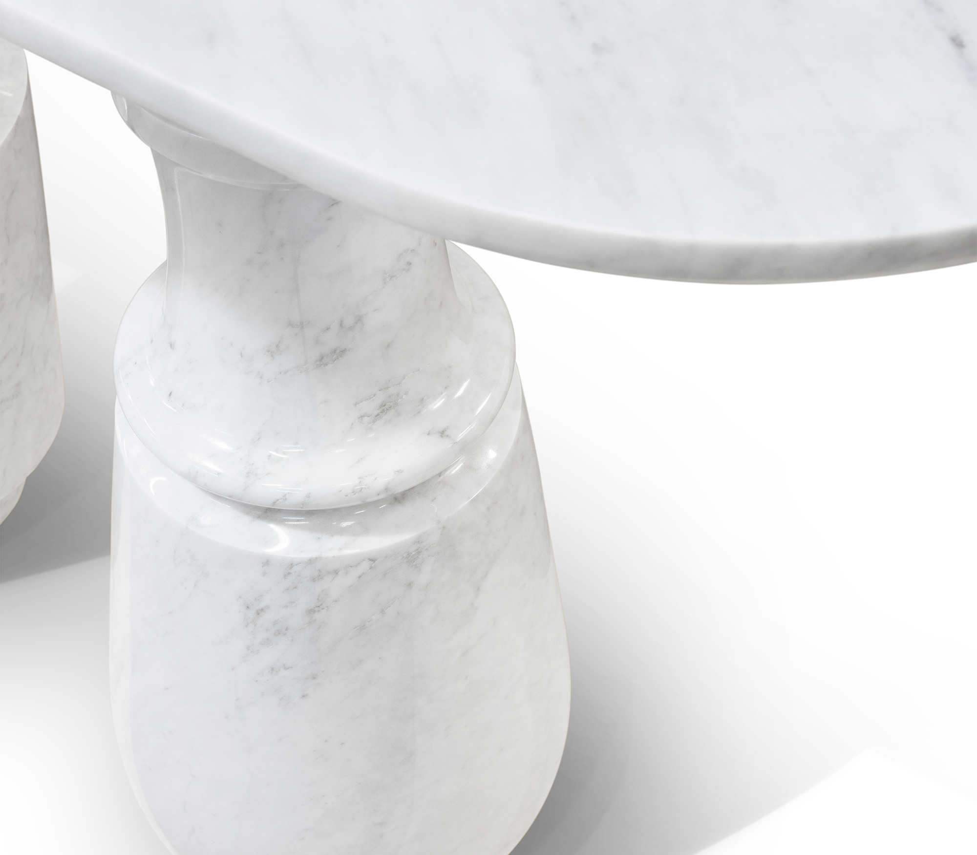 Konsola Obsidian z marmuru Carrara