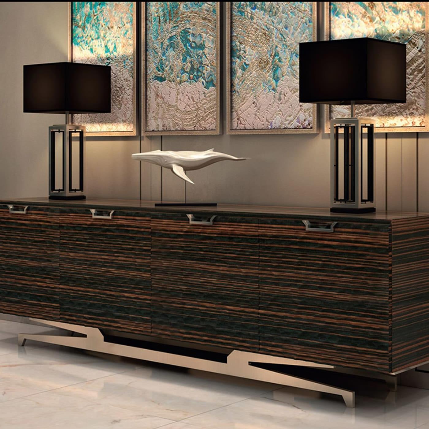 Kredens Wall Street włoski | Wykończeniowy: Fornir błyszczący | Wymiary: Szer. 250 x Gł. 53 x Wys. 78 cm