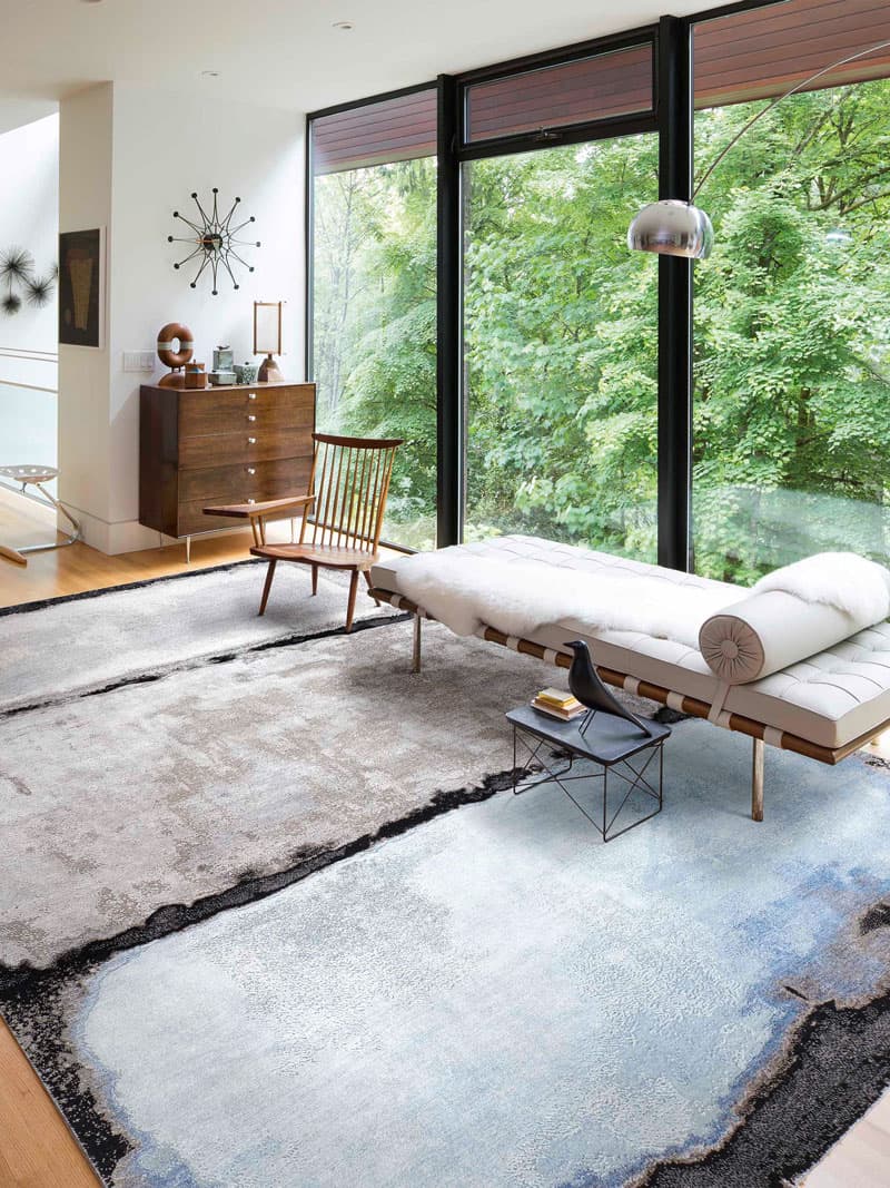 Dywan No. 15 Light Blue Silver White