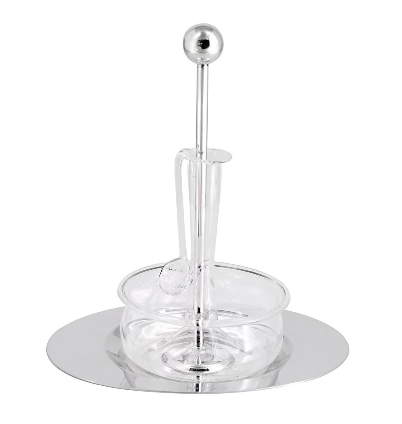 Pojemnik na musztardę posrebrzany