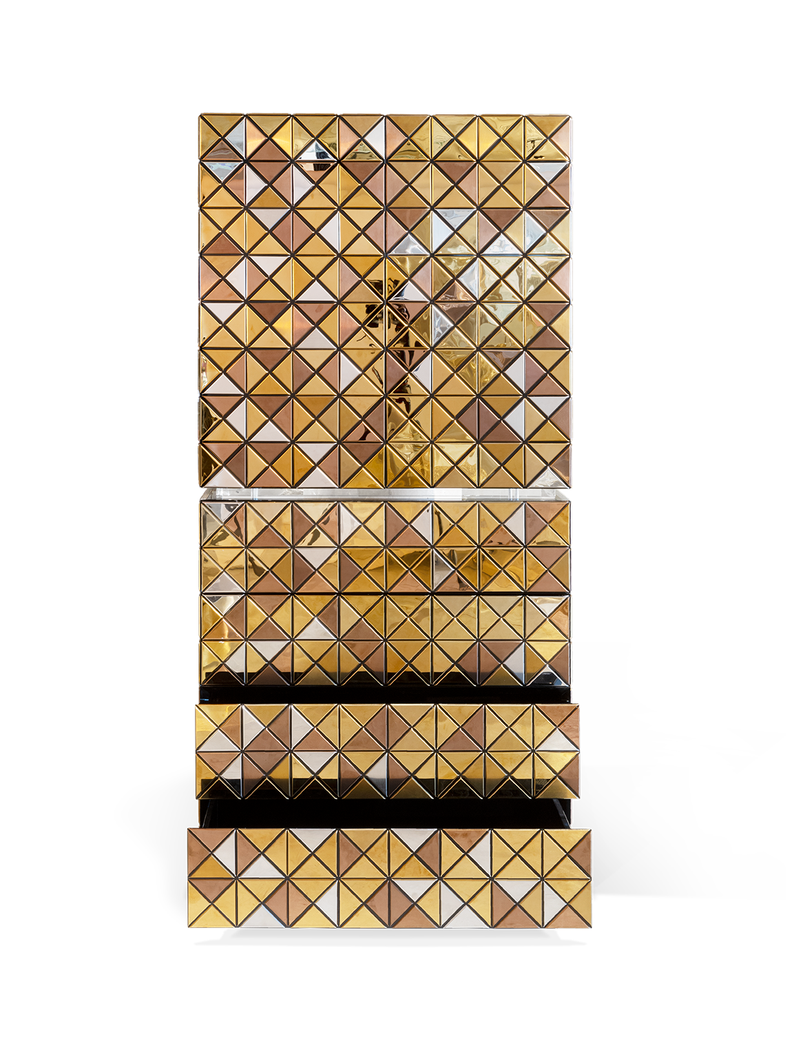 Złota szafka Mosaic II