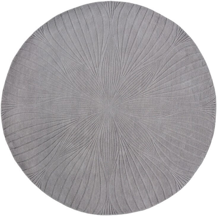 Dywan Okrągły Folia Grey 38305 | Rozmiar: Ø 200 cm
