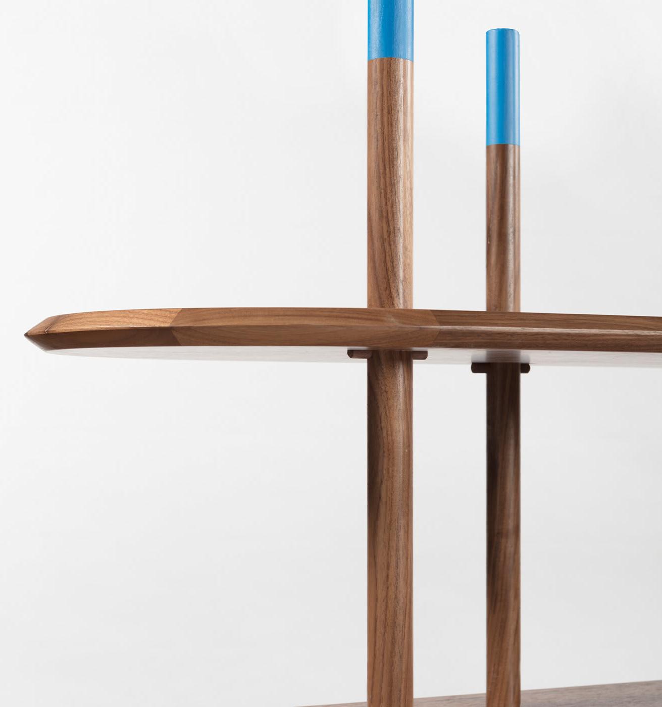 Nowoczesny Modułowy Regał z Orzecha Włoskiego Canaletto