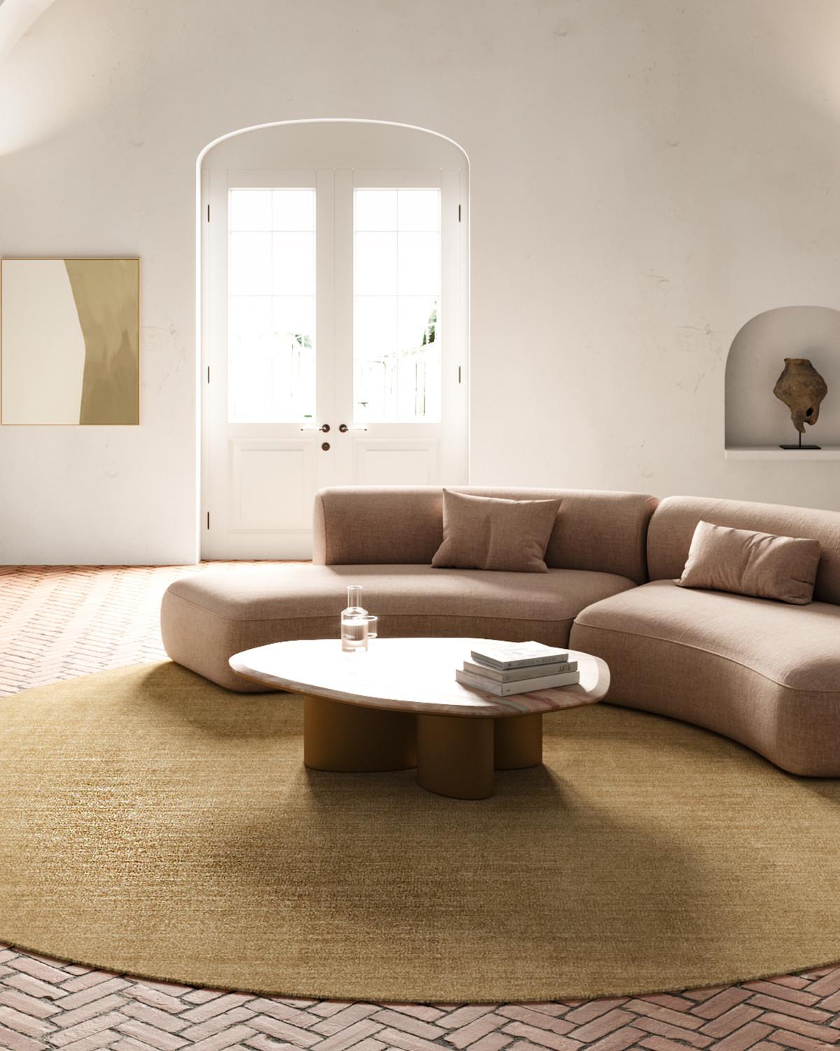 Dywan Okrągły Gold Bamboo Silk | Rozmiar: Ø 250 cm