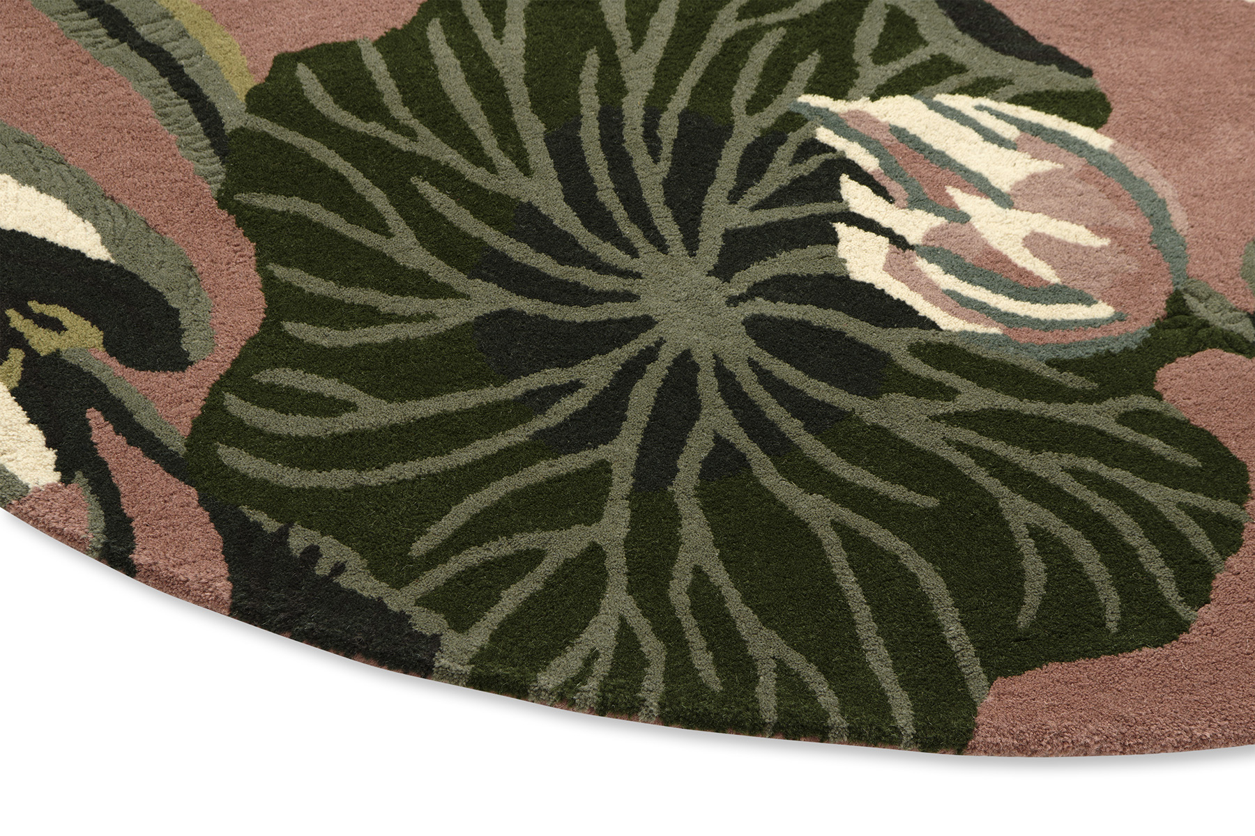 Dywan Okrągły Waterlily Dusty Rose 38602 | Rozmiar: Ø 150 cm