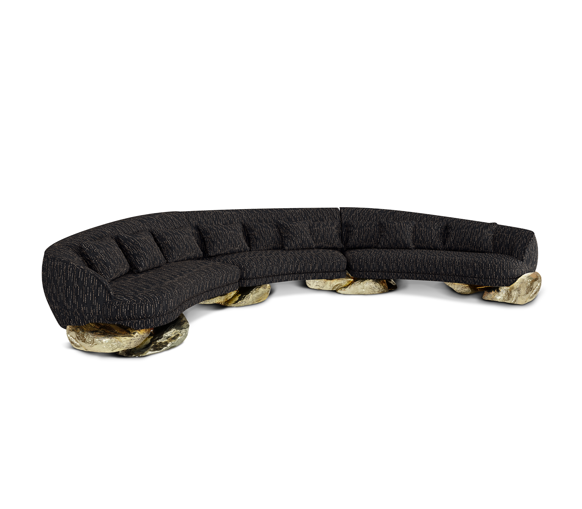 Zakładana czarna sofa Angora
