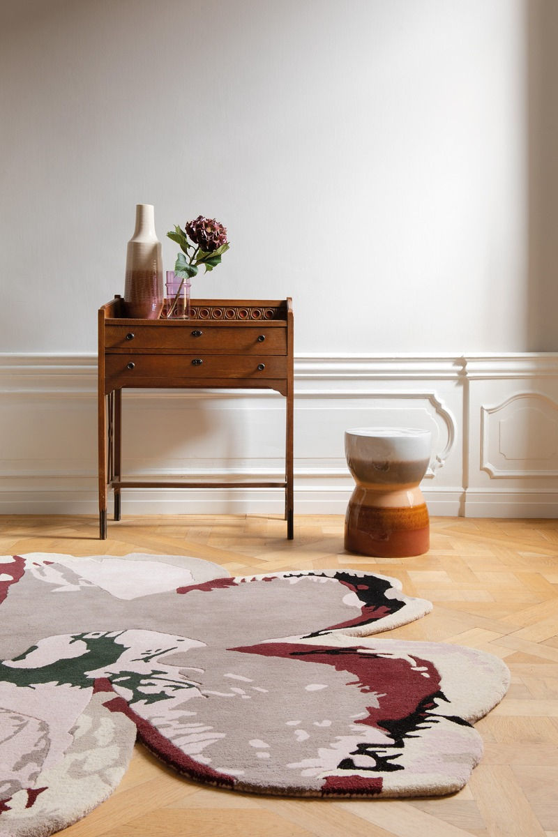 Dywan Shaped Magnolia Burgundy 162303 | Rozmiar: Ø 200 cm