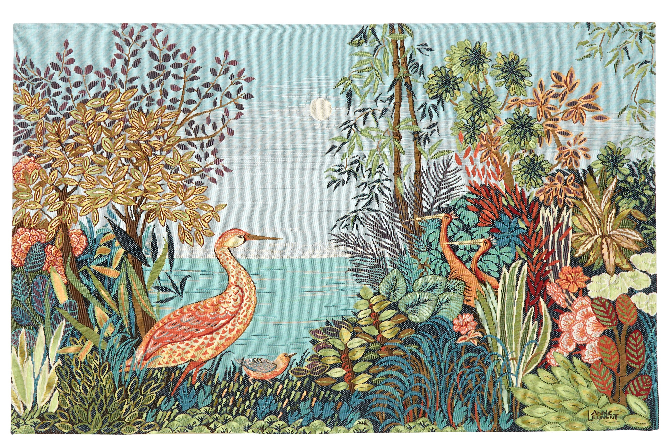 Gobelin The Heron in Nature Anne Leurent