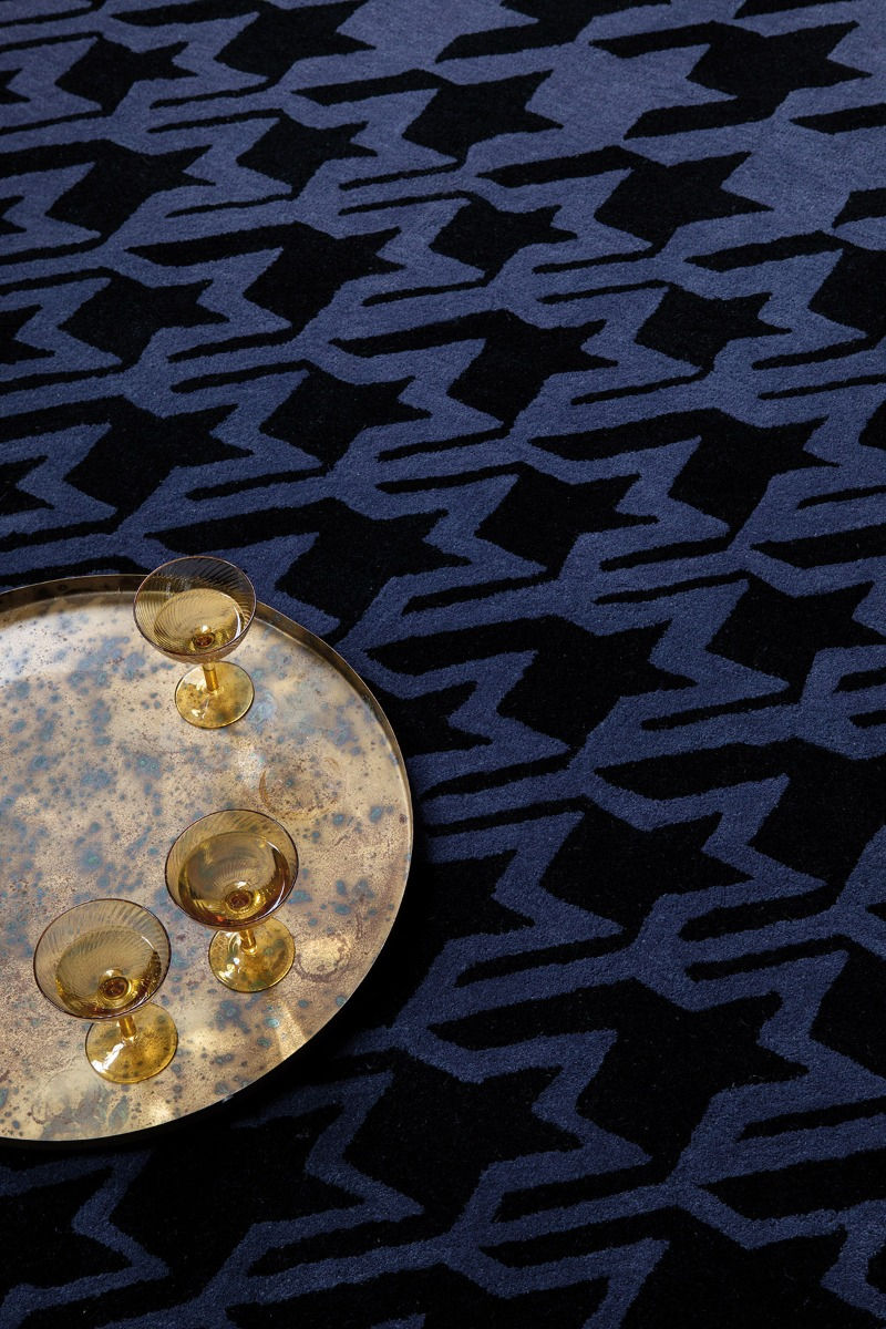 Dywan Houndstooth Dark Blue 162808 | Rozmiar: 200 x 280 cm