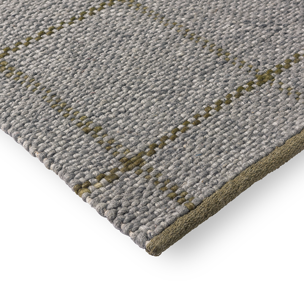 Dywan Craft Matter Check Slate/Oli | Rozmiar: 140 × 200 cm