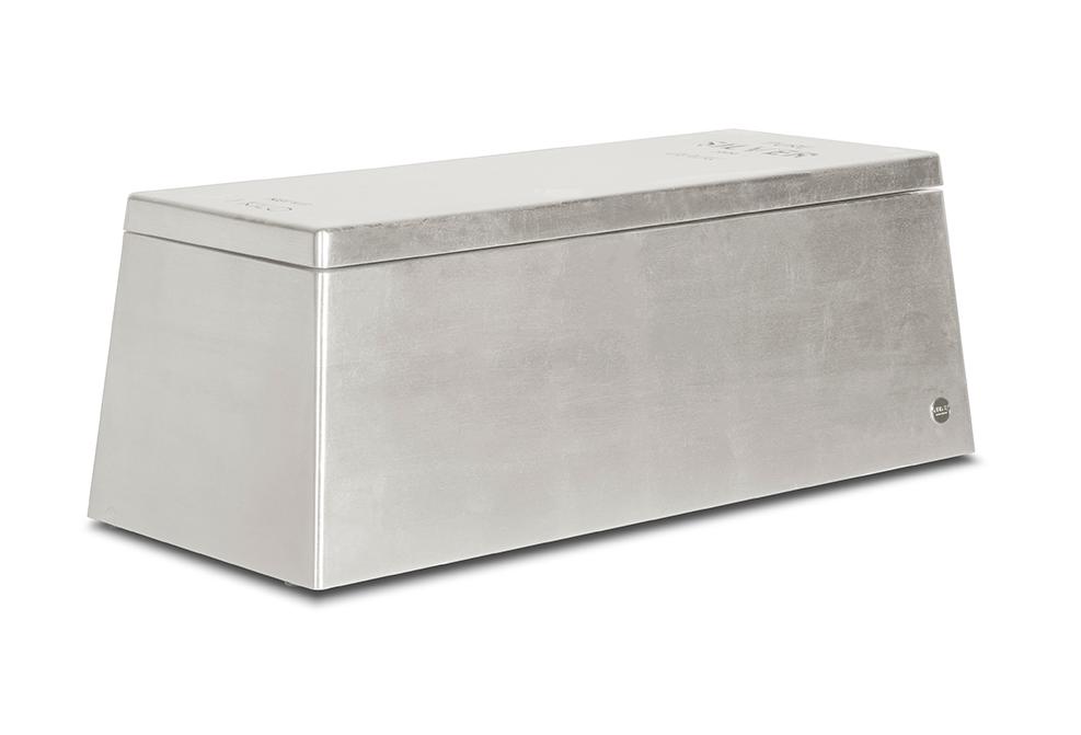 Srebrna skrzynia na zabawki Lunar