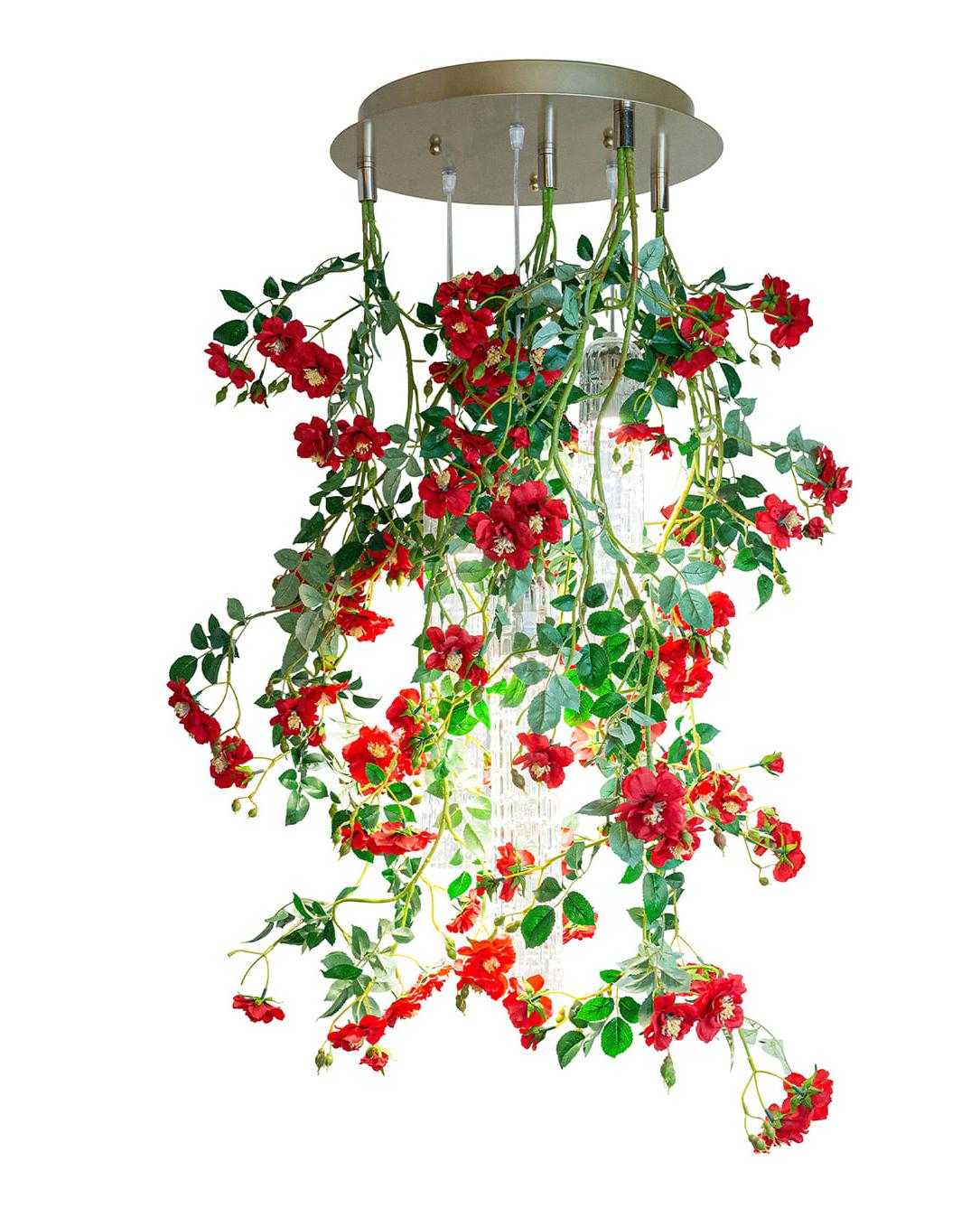 Mały żyrandol Red Roses