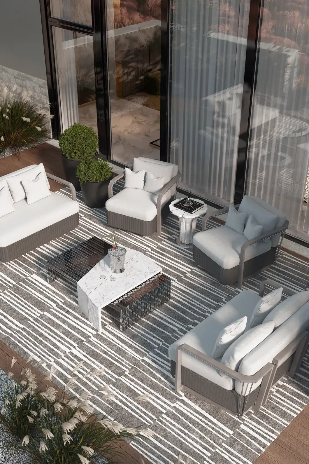 Szary fotel ogrodowy Heritage - 3