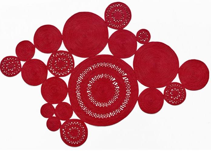 Dywan Braided Patchwork Red | Rozmiar: 160 x 230 cm