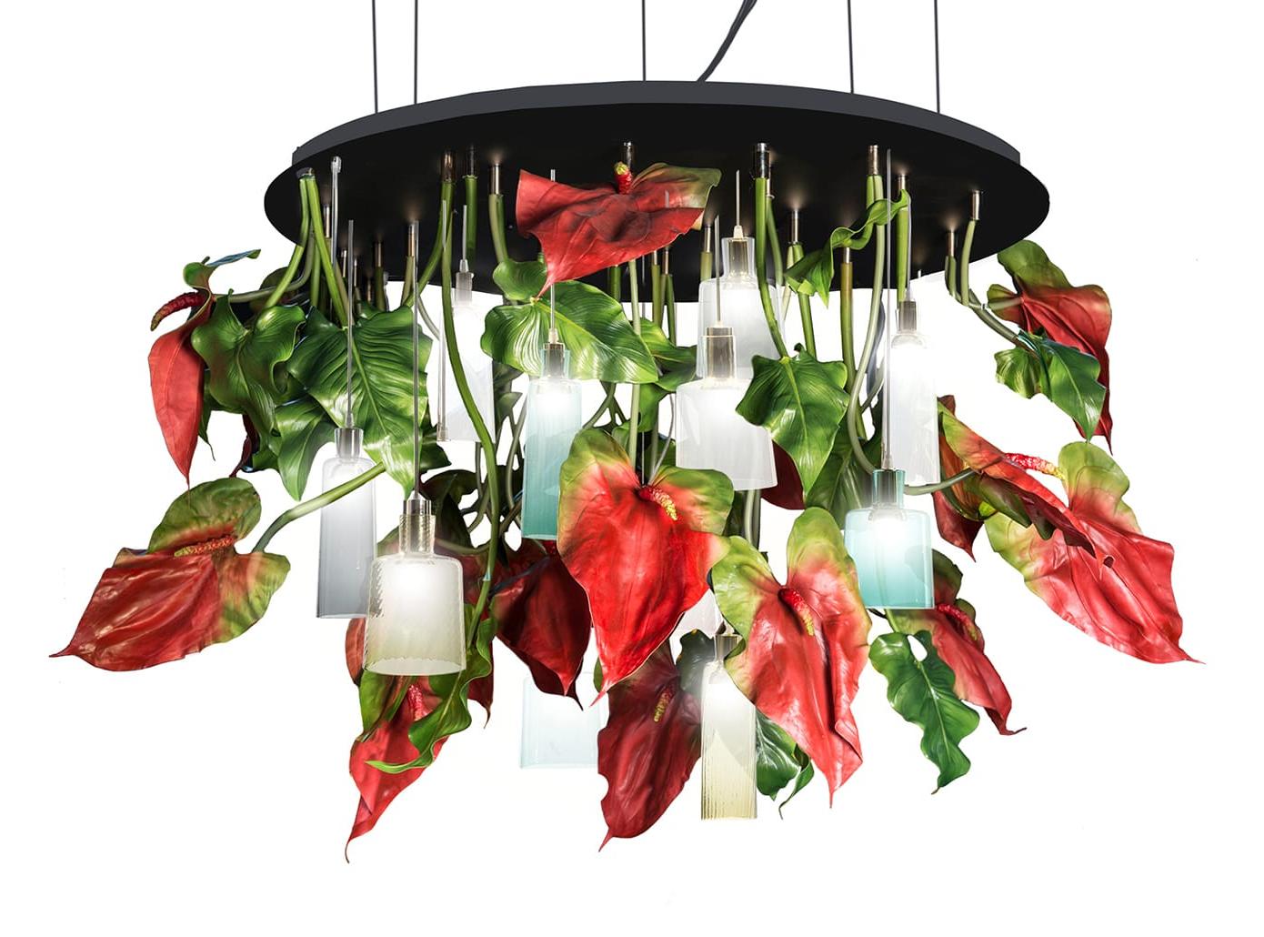Czerwony żyrandol Anthurium
