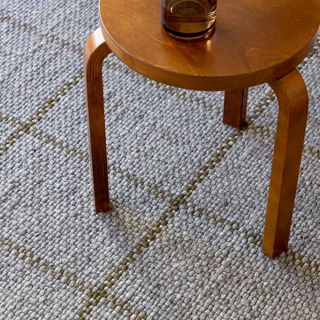 Dywan Craft Matter Check Slate/Oli | Rozmiar: 140 × 200 cm