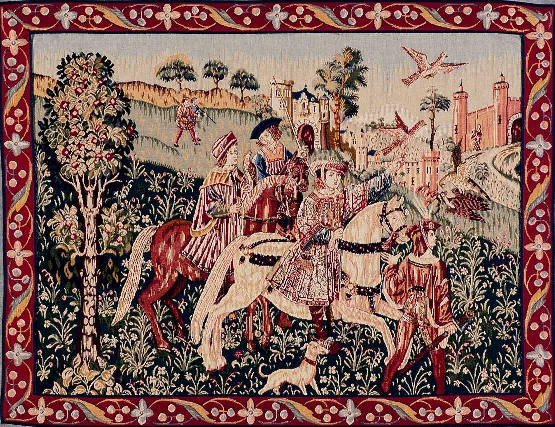 Gobelin Return from the Hunt with Border | Rozmiar: 75 x 100 cm