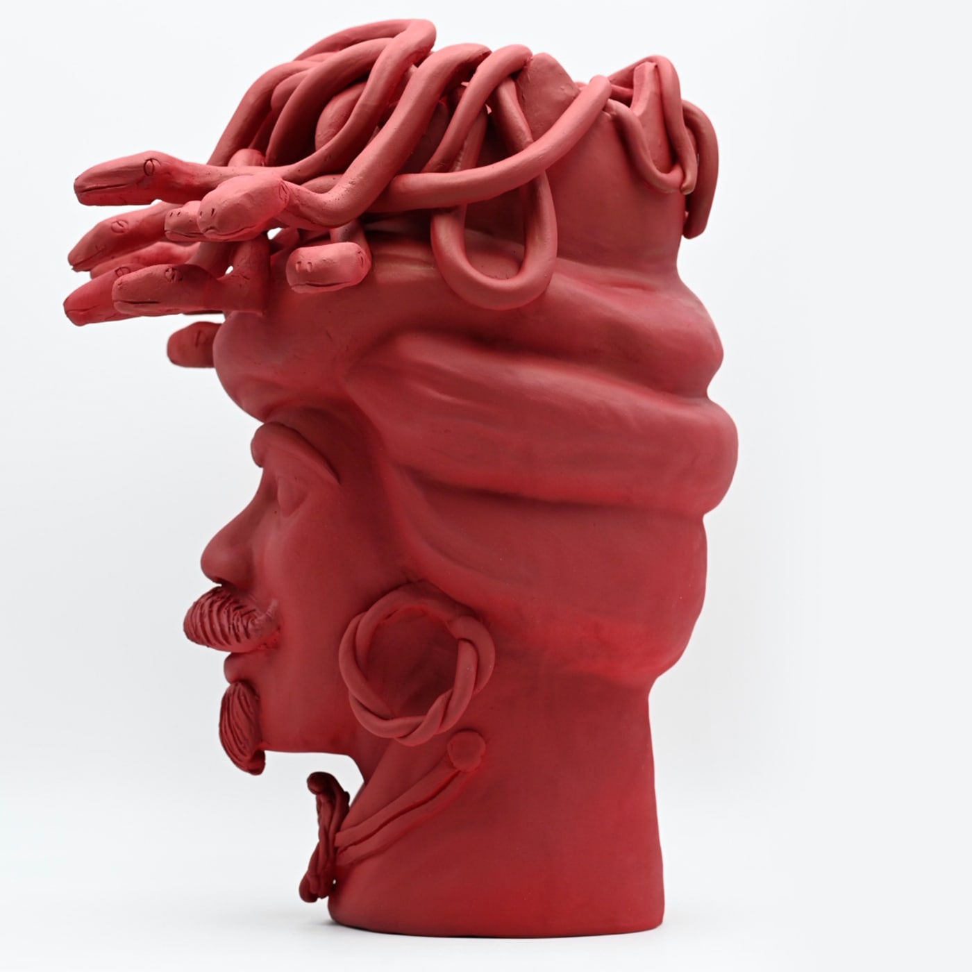 Ręcznie wykonana rzeźba Głowa Maura