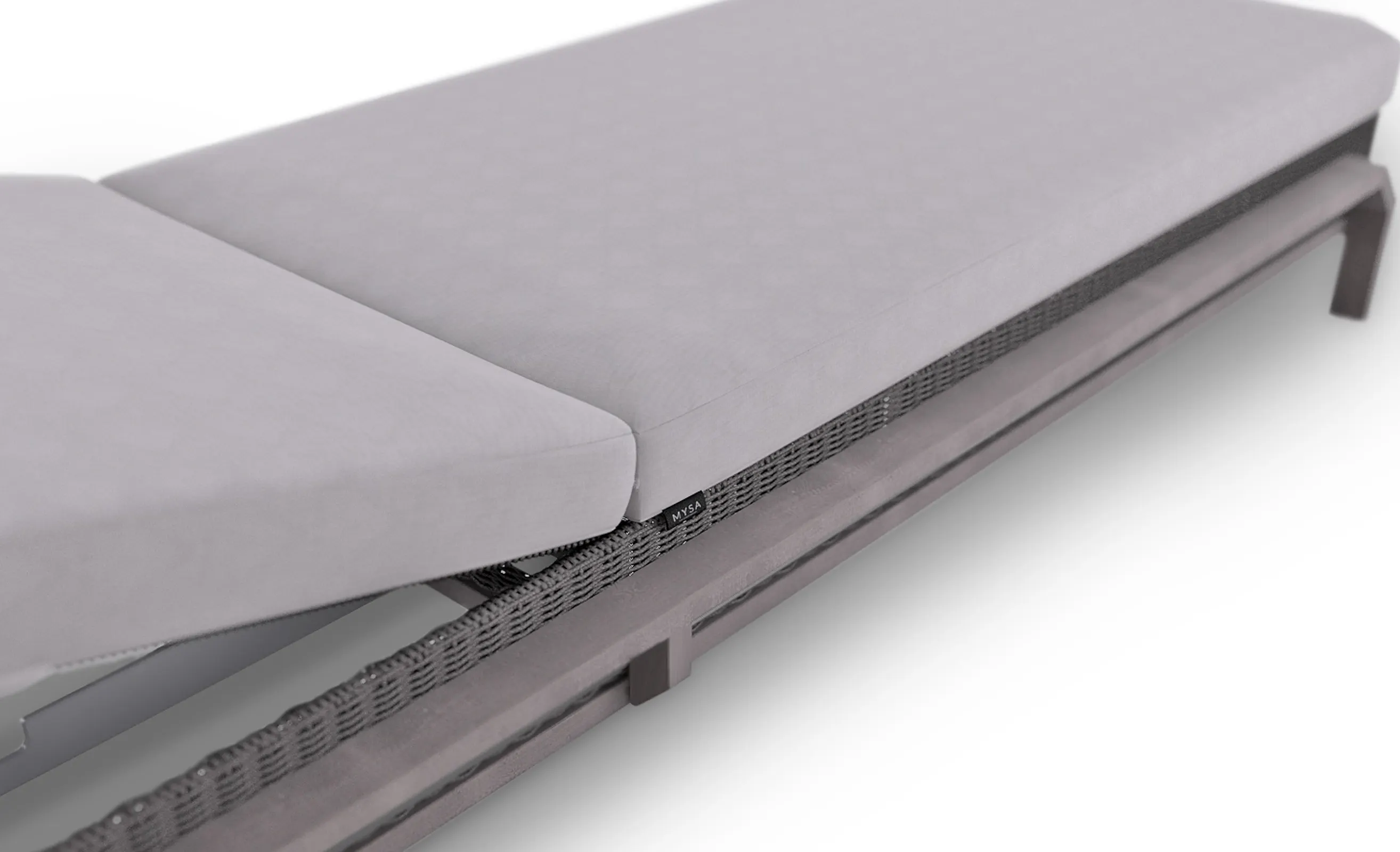 Szary leżak ogrodowy Heritage