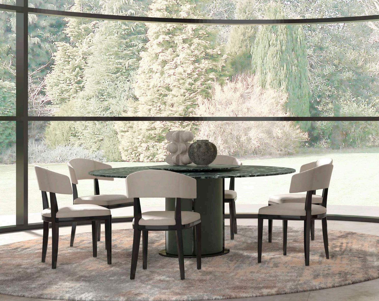 Okrągły stół marmurowy 180 cm