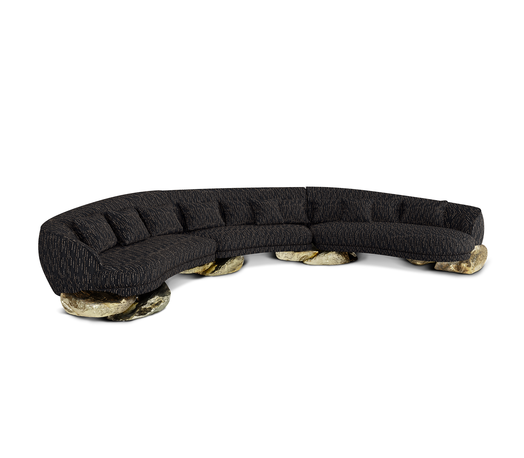 Zakładana czarna sofa Angora