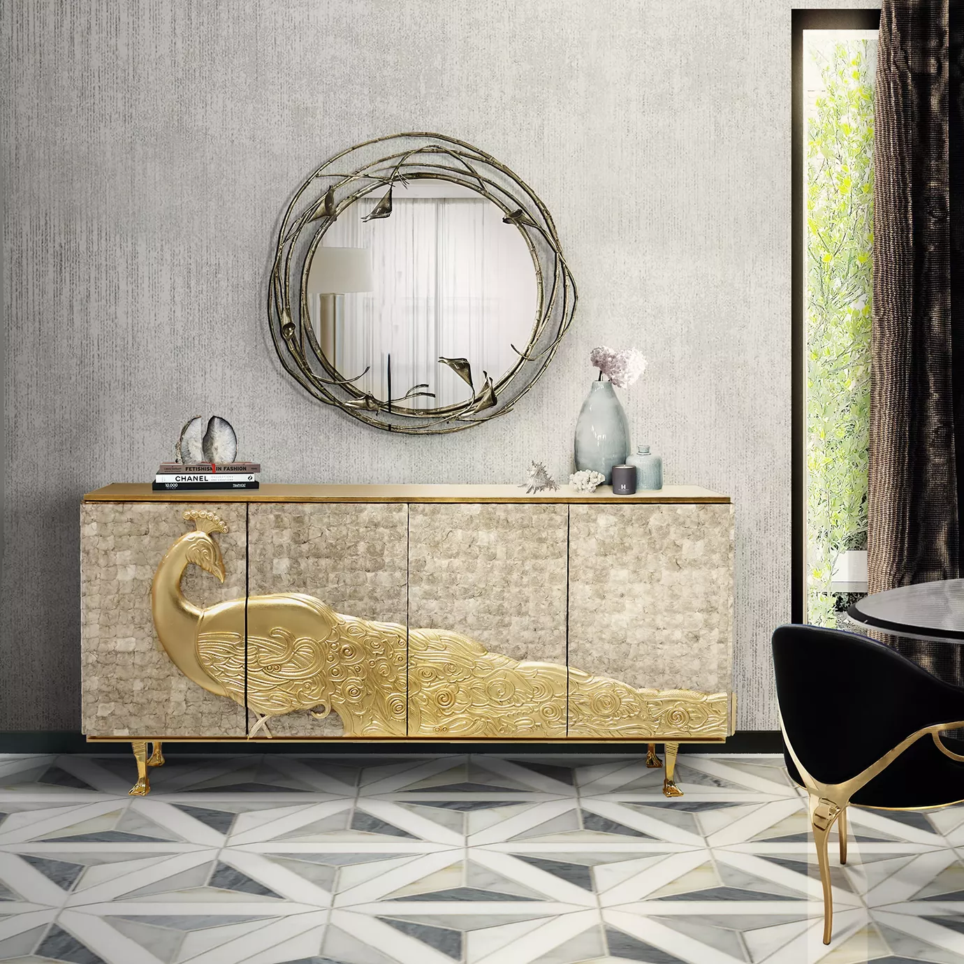 Kredens Camilia z macicą perłową