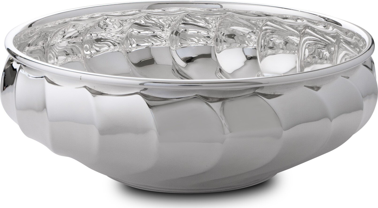 Skręcana miska posrebrzana