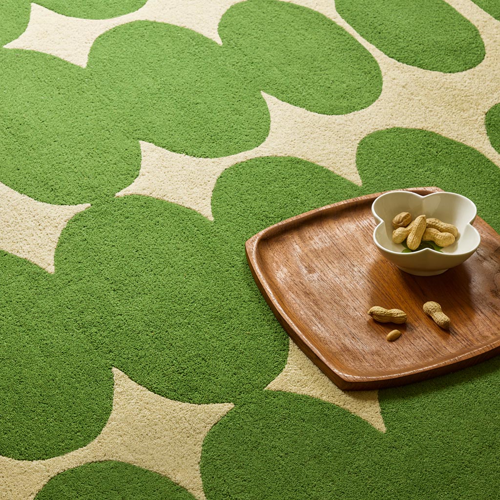 Dywan Optical Oval Green/Cream