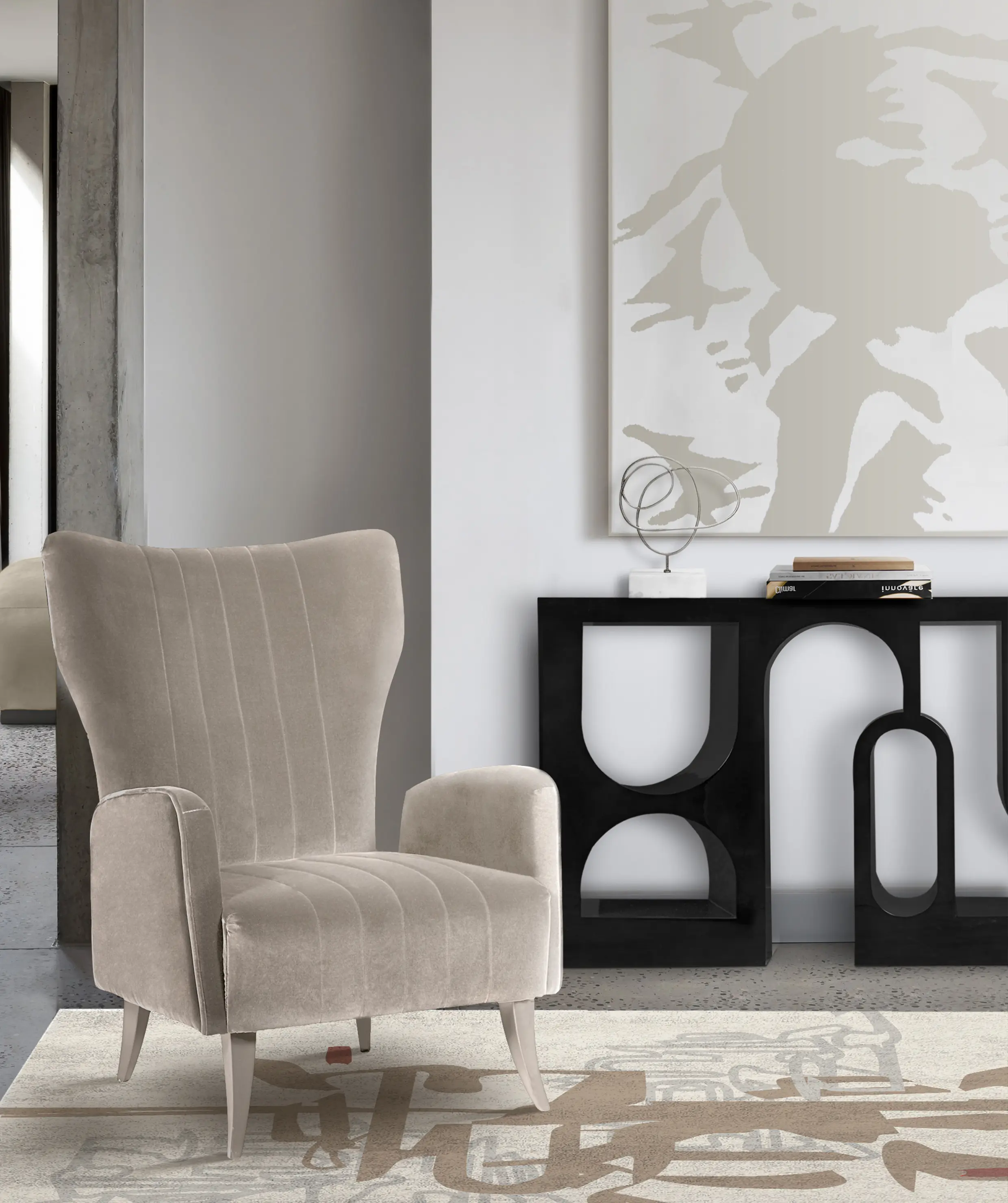 Konsola premium błyszcząca czarna