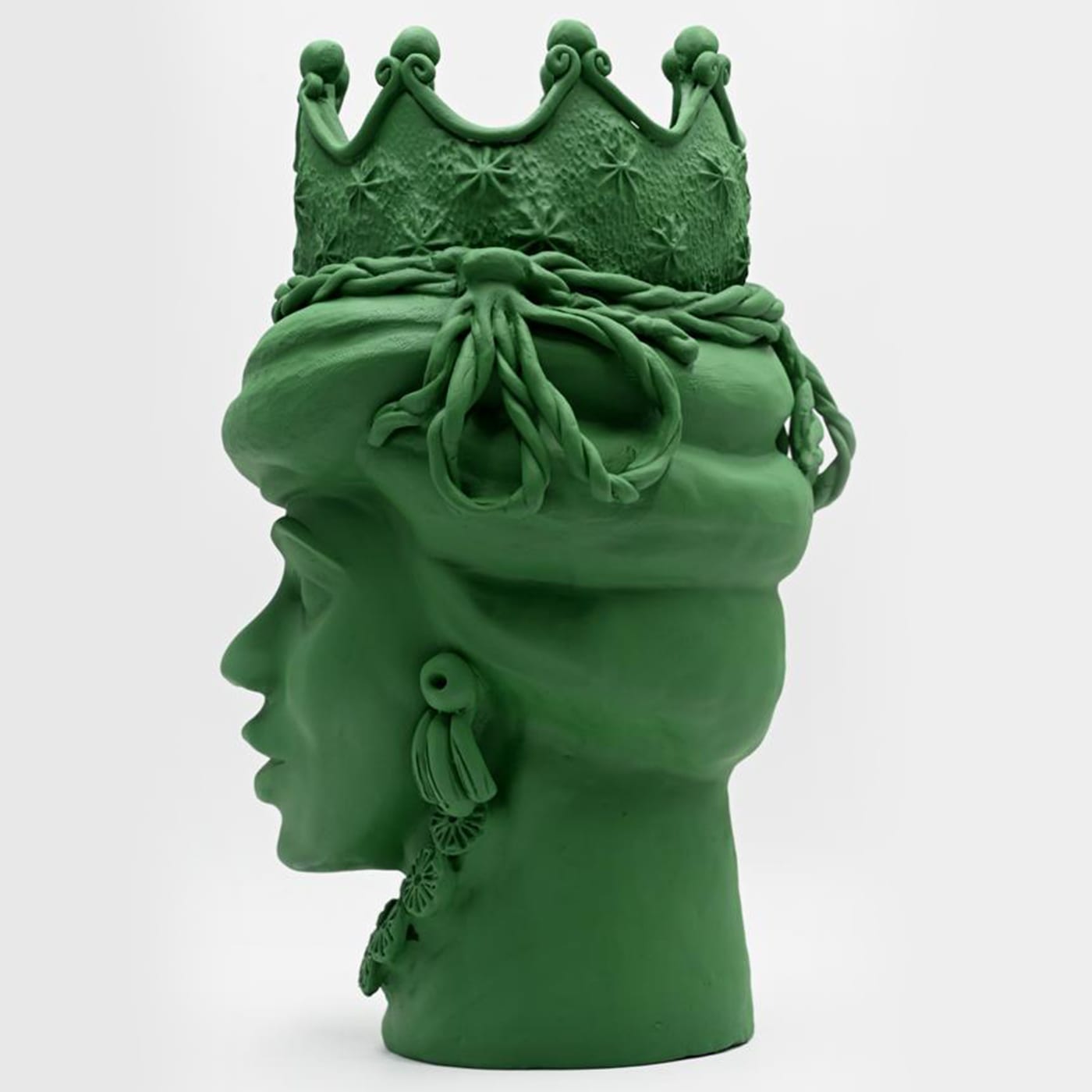 Zielona rzeźba Głowa Maura