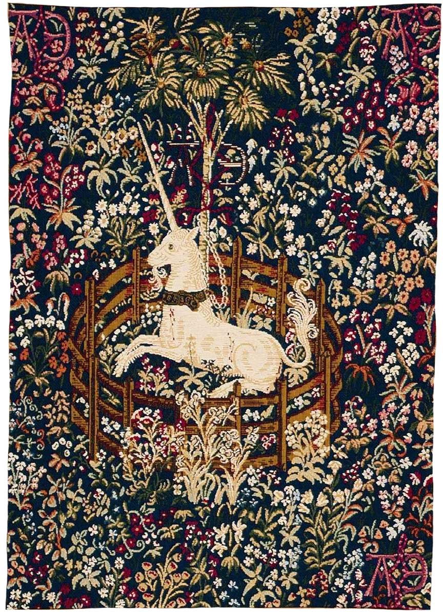 Gobelin Captive Blue Unicorn without Border