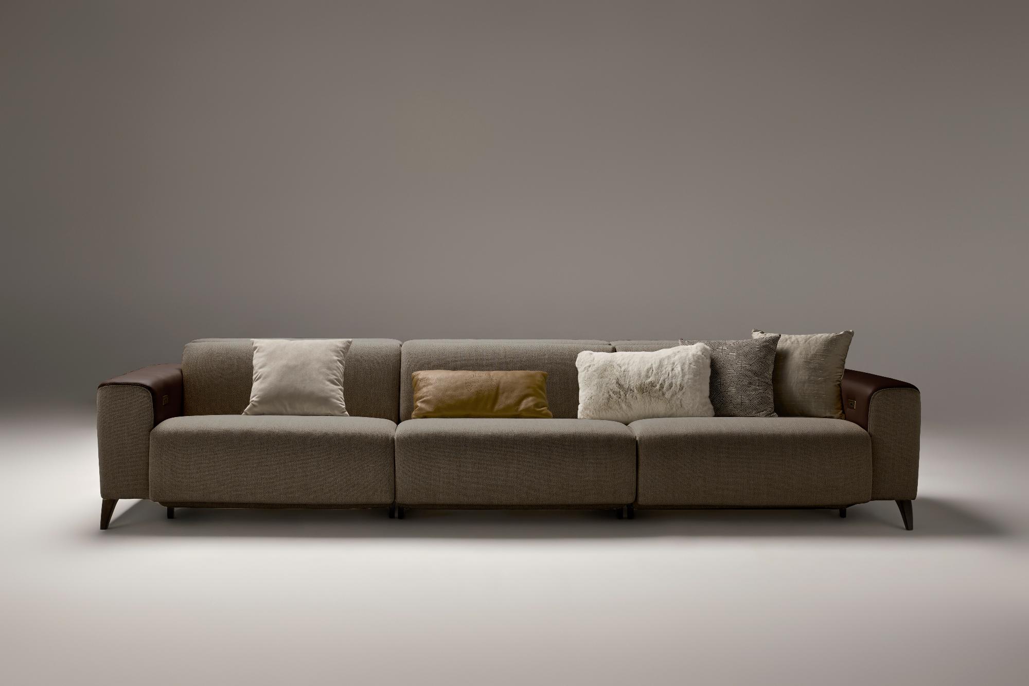 Szara sofa rozkładana 3-osobowa Atlanta